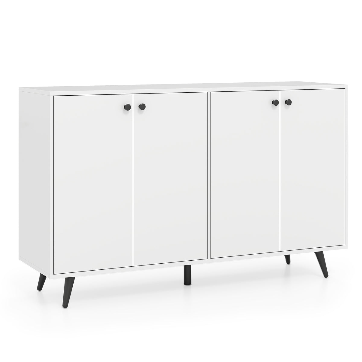 Mid Century Modern Buffet Sideboard, Adjustable Shelves, White Sideboards Cabinets & Buffets at Gallery Canada