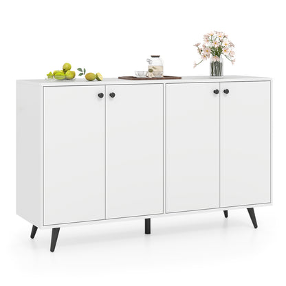 Mid Century Modern Buffet Sideboard, Adjustable Shelves, White Sideboards Cabinets & Buffets at Gallery Canada