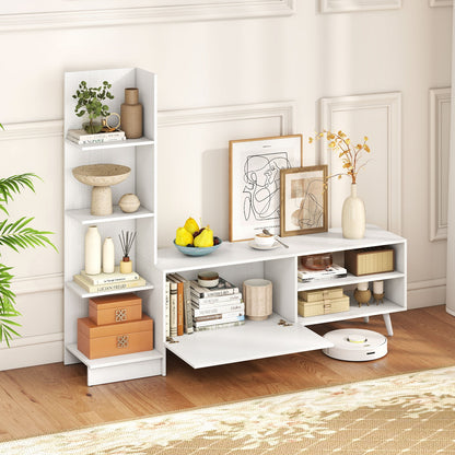TV Stand For 50 Inches, Modern Mid Century Entertainment Center, White Entertainment Centers & TV Stands at Gallery Canada