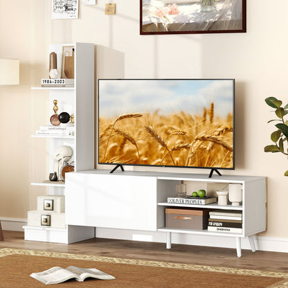 TV Stand For 50 Inches, Modern Mid Century Entertainment Center, White Entertainment Centers & TV Stands at Gallery Canada
