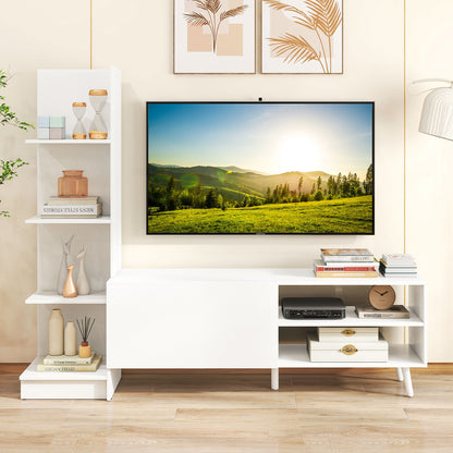 TV Stand For 50 Inches, Modern Mid Century Entertainment Center, White Entertainment Centers & TV Stands at Gallery Canada
