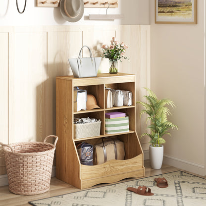 3-Tier Children's Bookcase Toy Storage Cabinet, Natural Kids Storage at Gallery Canada