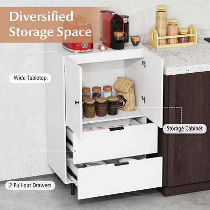 Sideboard Buffet Cabinet, 2-Door, White Sideboards Cabinets & Buffets at Gallery Canada