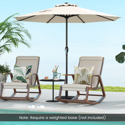 Heavy Duty Market Umbrella, Crank Handle, 8 Ribs, Beige Outdoor Umbrellas at Gallery Canada