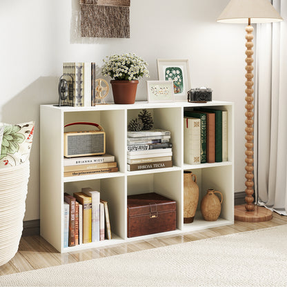 Modern 6-Cube Bookcase, Anti-Tipping Kit, White Bookcases at Gallery Canada