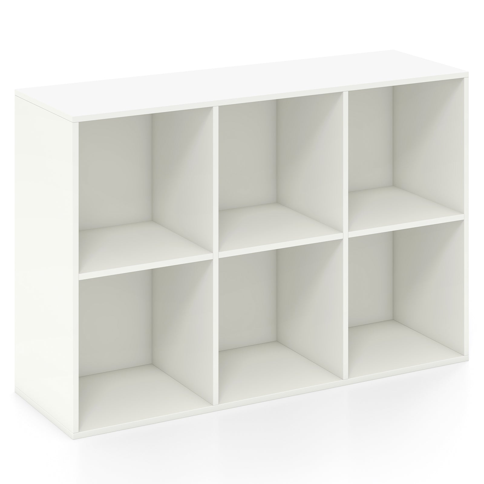 Modern 6-Cube Bookcase, Anti-Tipping Kit, White Bookcases White at Gallery Canada