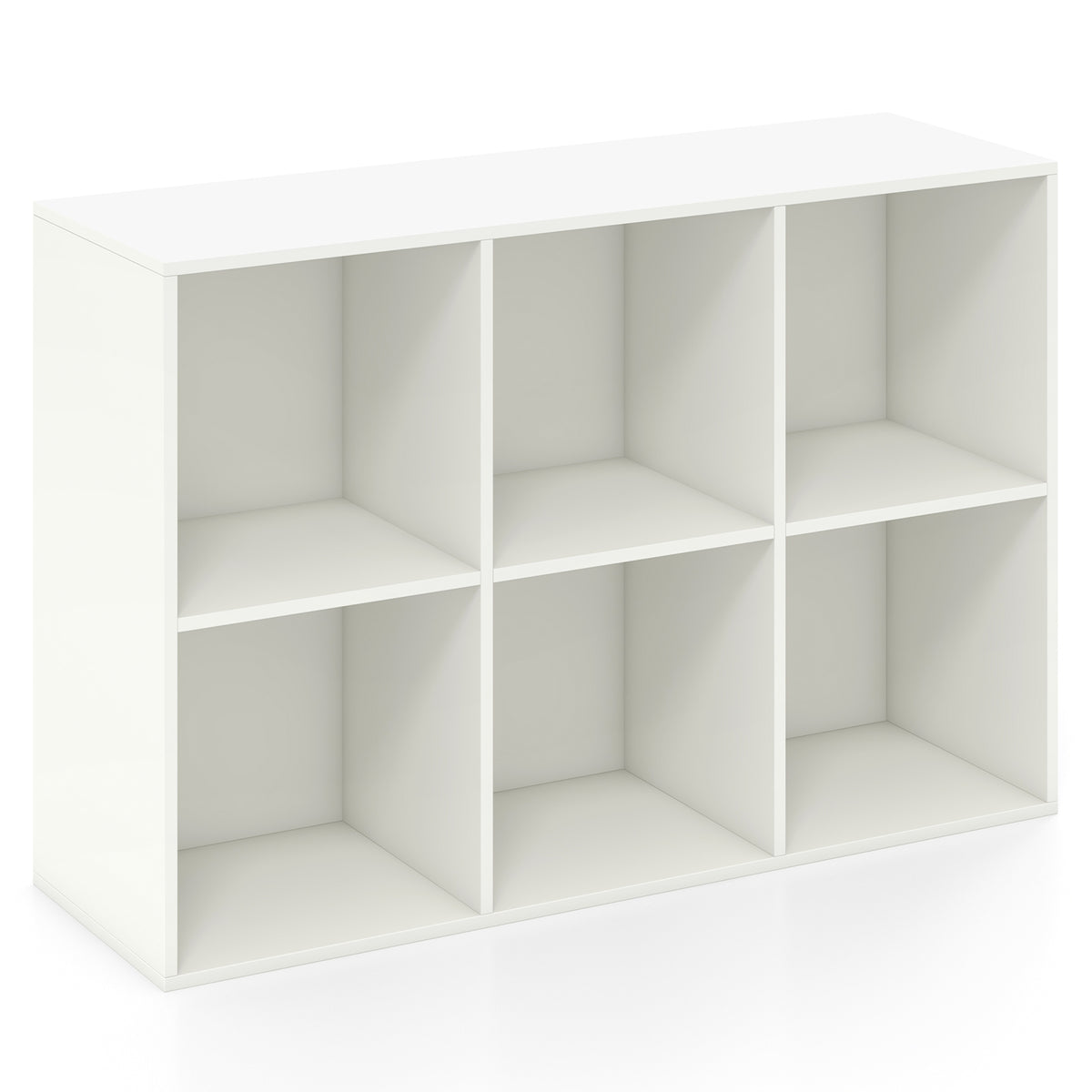Modern 6-Cube Bookcase, Anti-Tipping Kit, White Bookcases White at Gallery Canada