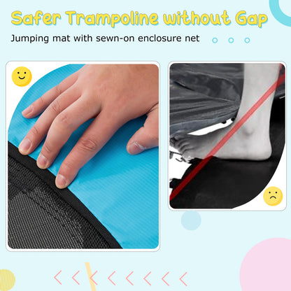 55 Inch Kids Trampoline With Safety Enclosure Net, Blue Trampolines at Gallery Canada