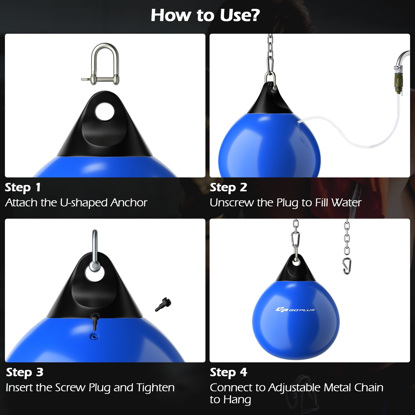 18 Inch 110 Pound Heavy Punching Water Bag, Blue Boxing & Martial Arts at Gallery Canada