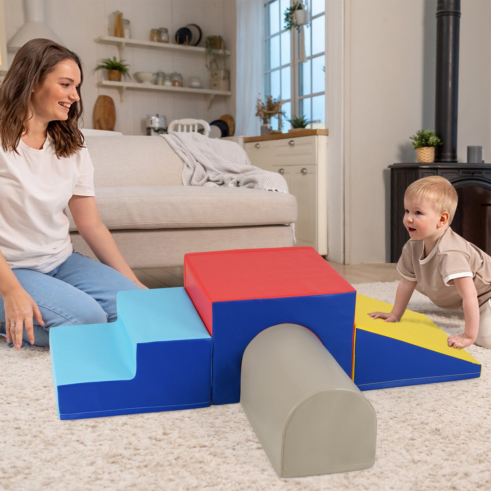 Infant Foam Block Play Set, Yellow Climbers & Slides at Gallery Canada