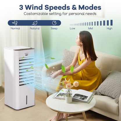 Evaporative Air Cooler Heater, 3 Modes 3 Speeds, 2 Ice Boxes, White Air Coolers at Gallery Canada