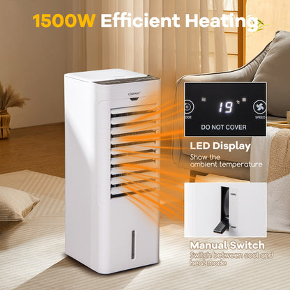 Evaporative Air Cooler Heater, 3 Modes 3 Speeds, 2 Ice Boxes, White Air Coolers at Gallery Canada