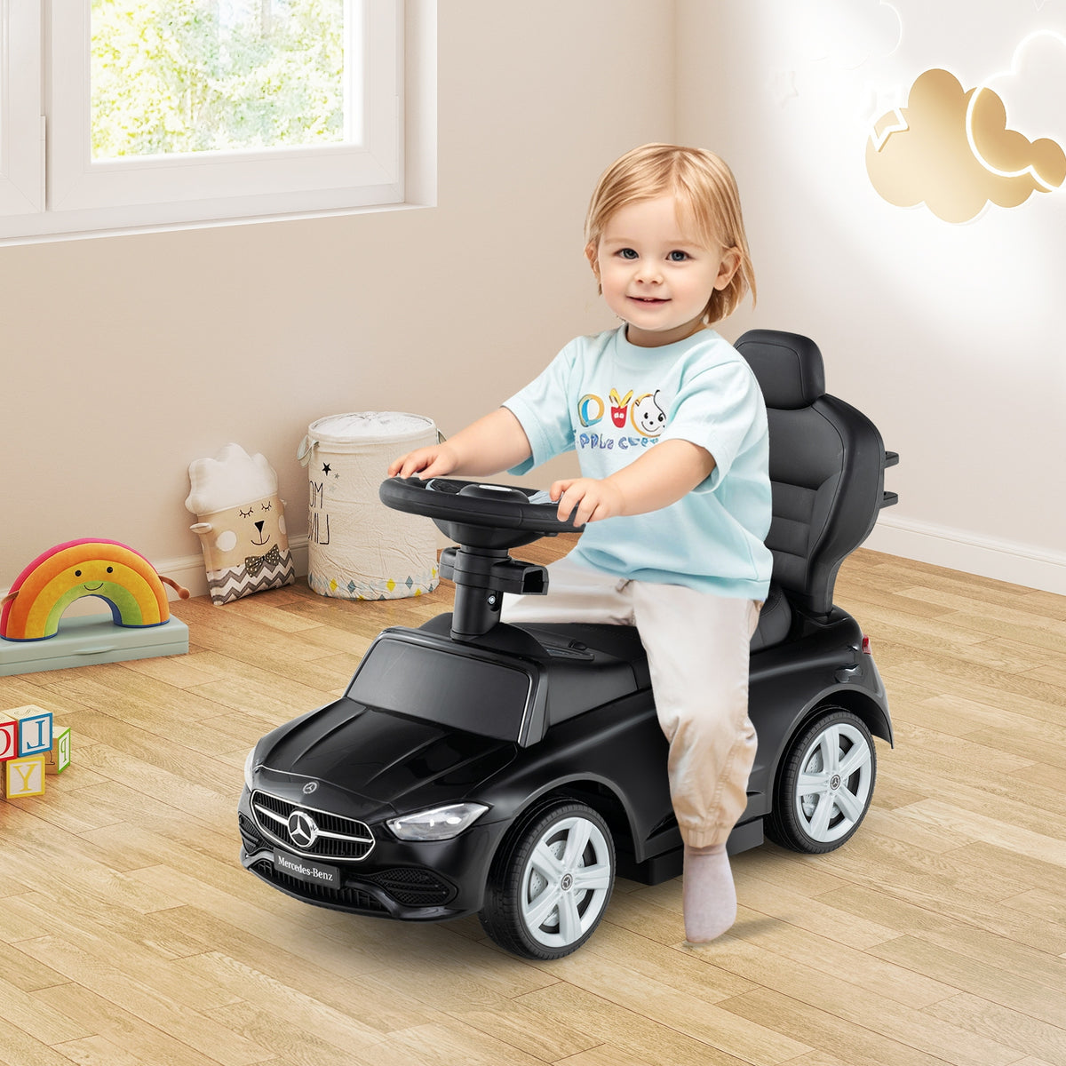 3-In-1 Ride On Push Car, Black Push & Pedal Ride On Toys at Gallery Canada