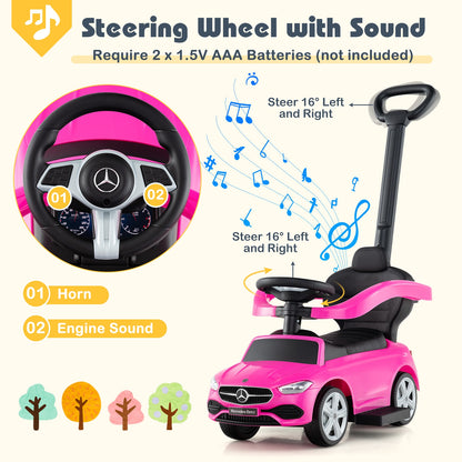 3-in-1 Ride On Push Car, Pink Push & Pedal Ride On Toys at Gallery Canada