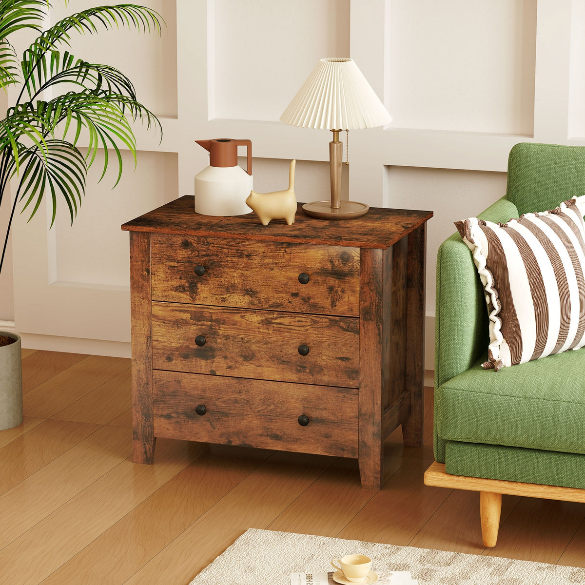 3 Drawer Dresser Chest, Rustic Brown Cabinets & Chests at Gallery Canada