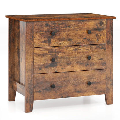 3 Drawer Dresser Chest, Rustic Brown Cabinets & Chests Rustic Brown at Gallery Canada