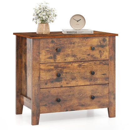 3 Drawer Dresser Chest, Rustic Brown Cabinets & Chests at Gallery Canada