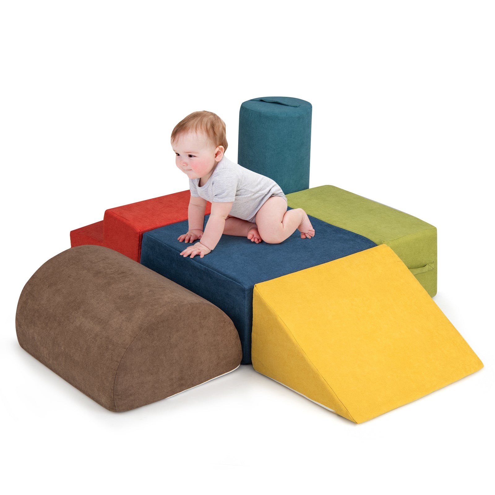 6-Piece Baby Climbing Blocks, 30D High-Density Foam, Multicolor Climbers & Slides at Gallery Canada