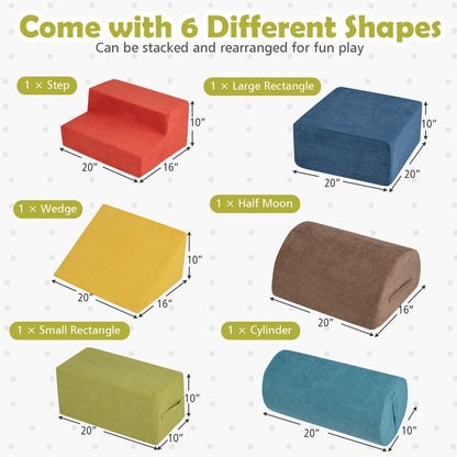 6-Piece Baby Climbing Blocks, 30D High-Density Foam, Multicolor Climbers & Slides at Gallery Canada