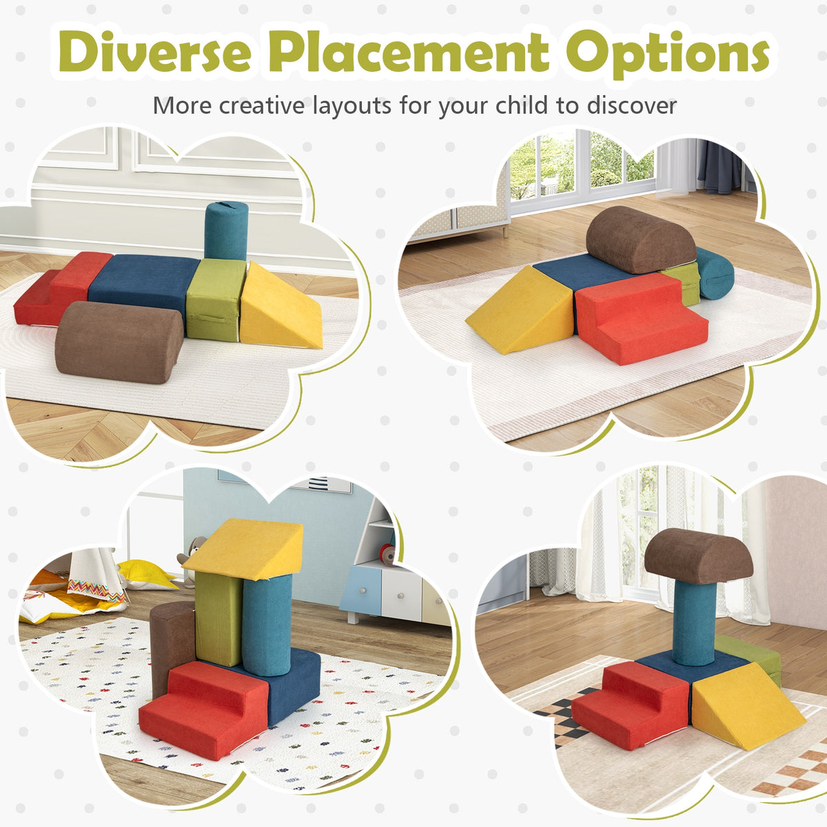 6-Piece Baby Climbing Blocks, 30D High-Density Foam, Multicolor Climbers & Slides at Gallery Canada