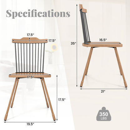 Spindle Back Dining Chair Set, Natural, 2 Count Dining Chairs at Gallery Canada