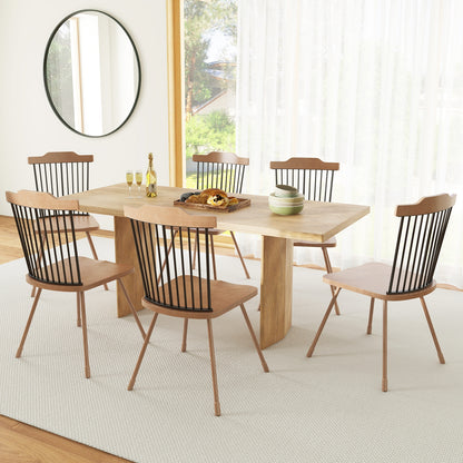 Spindle Back Dining Chair Set, Natural, 2 Count Dining Chairs at Gallery Canada