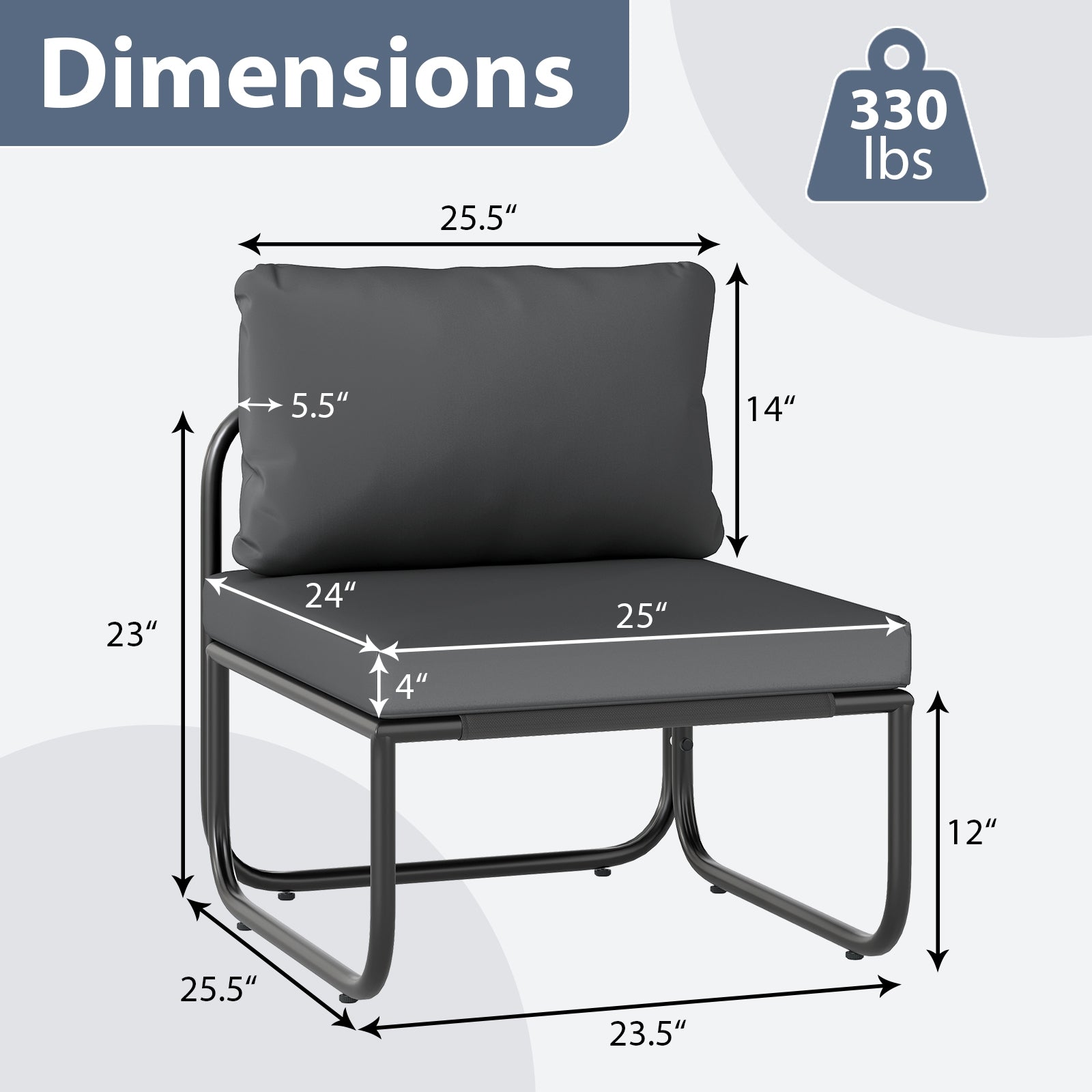 Outdoor Patio Chairs Set Of 2, Removable Cushions, Gray Patio Dining Chairs at Gallery Canada