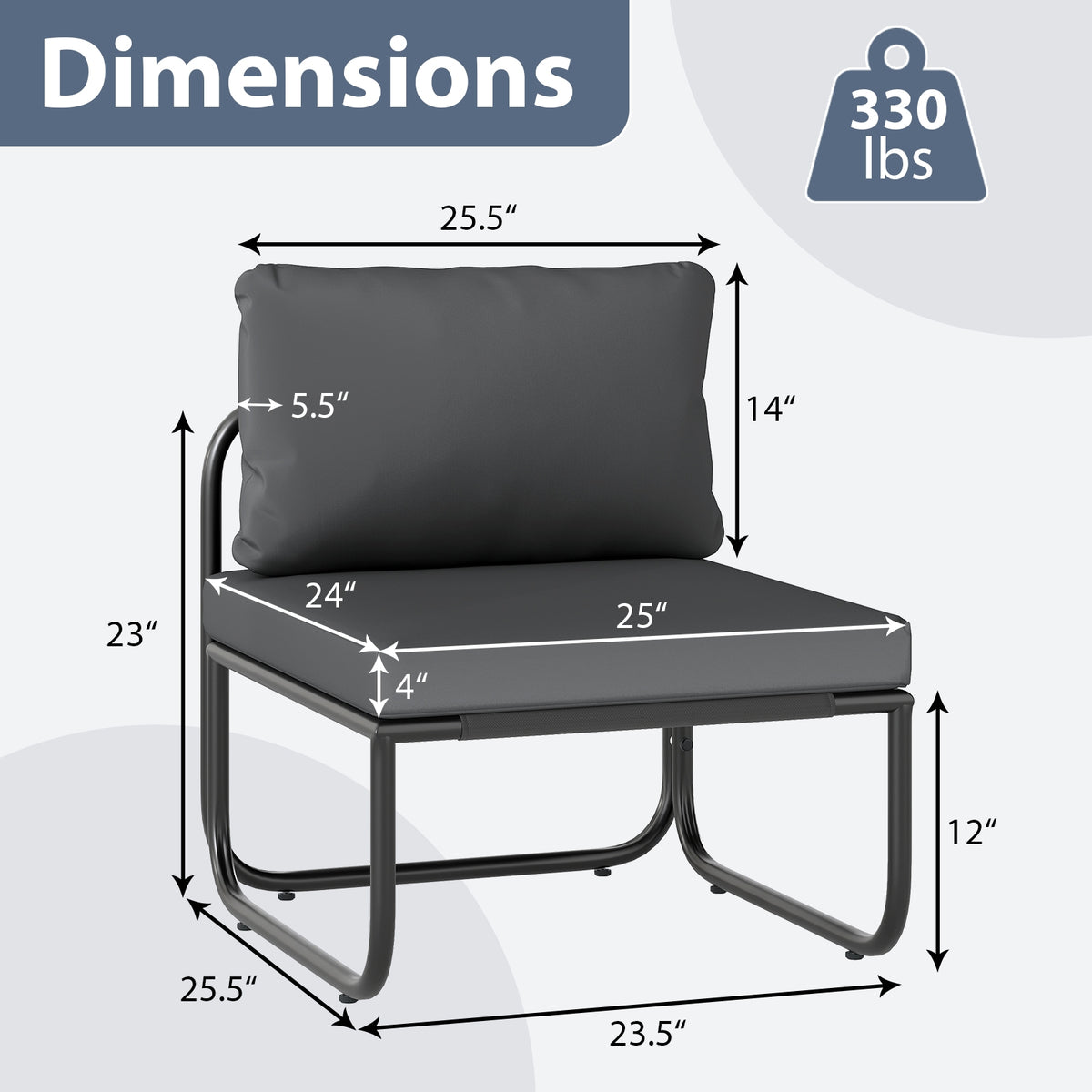 Outdoor Patio Chairs Set Of 2, Removable Cushions, Gray Patio Dining Chairs at Gallery Canada