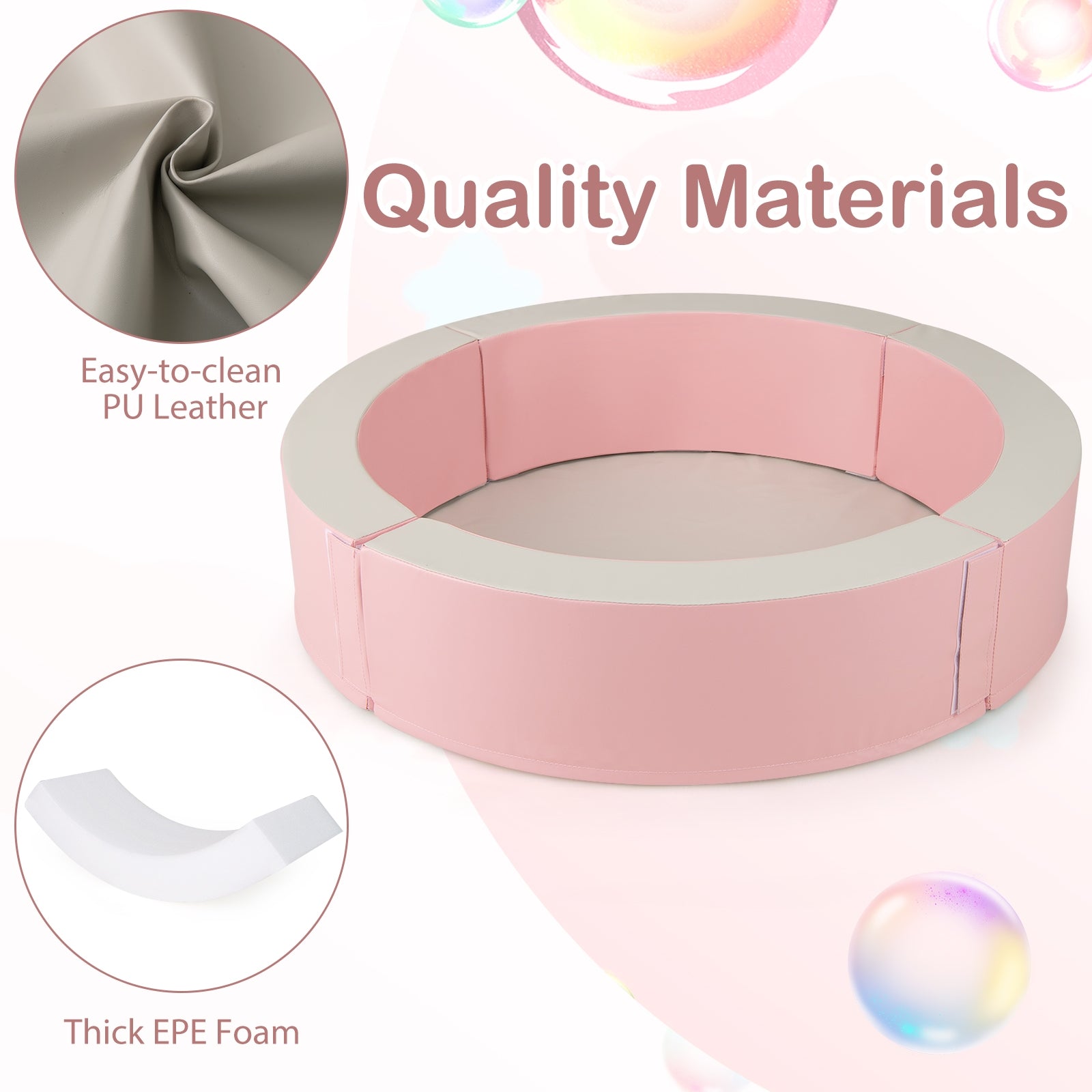 Detachable Foam Ball Pit, 50 Ocean Balls, Pink Baby Playpen & Playards at Gallery Canada
