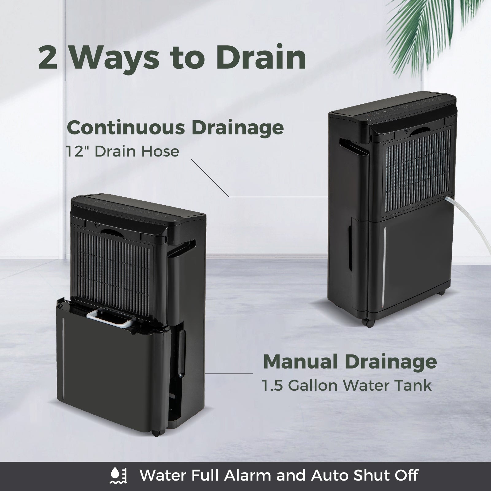 4500 Sq. Ft 57 Pint Quiet Dehumidifier, Basement, 4 Modes, Black Dehumidifiers at Gallery Canada
