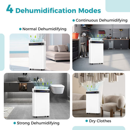 4500 Sq. Ft 57 Pint Dehumidifier, White Dehumidifiers at Gallery Canada