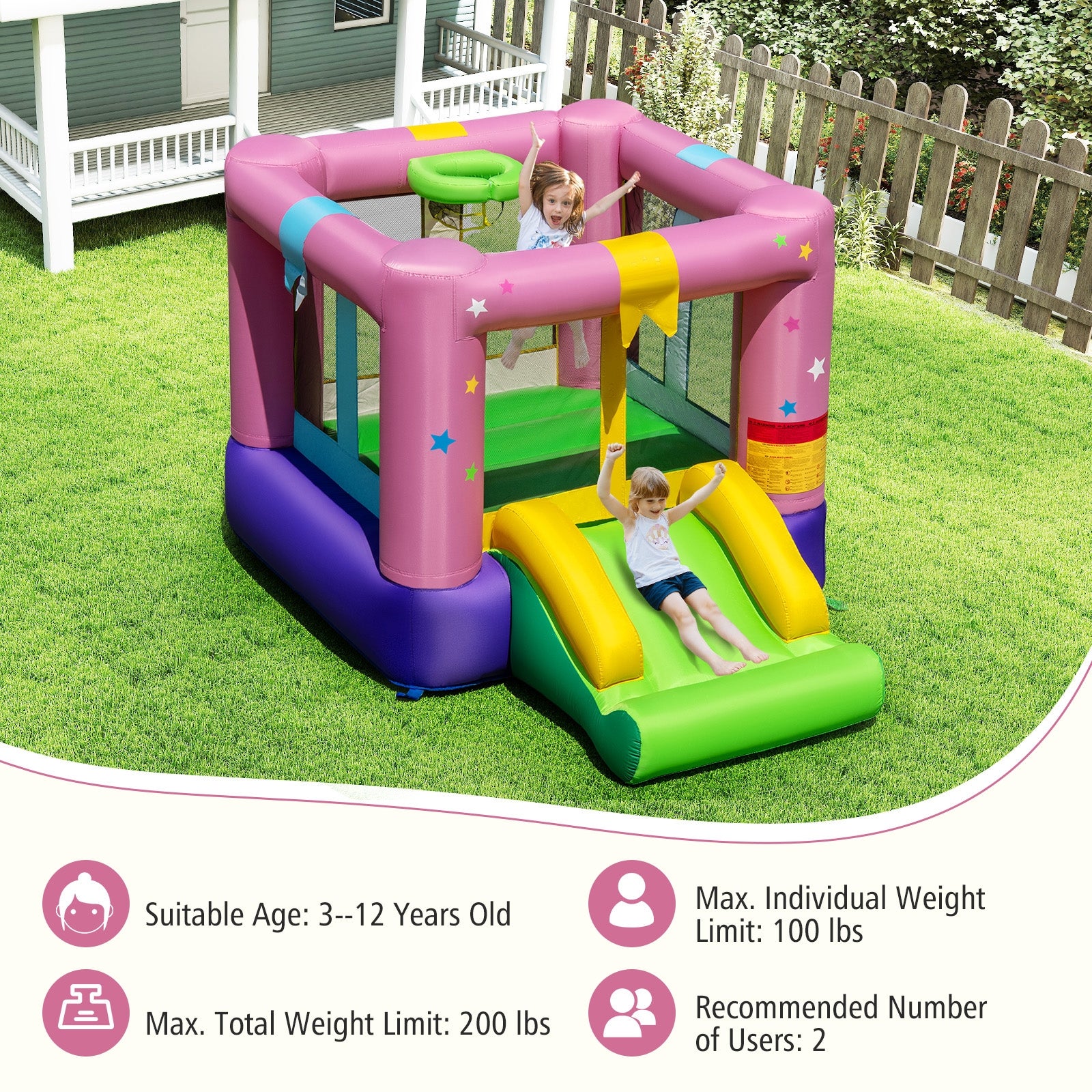 Inflatable Bounce House, Jumping Area, Indoor Outdoor Party Bounce House at Gallery Canada