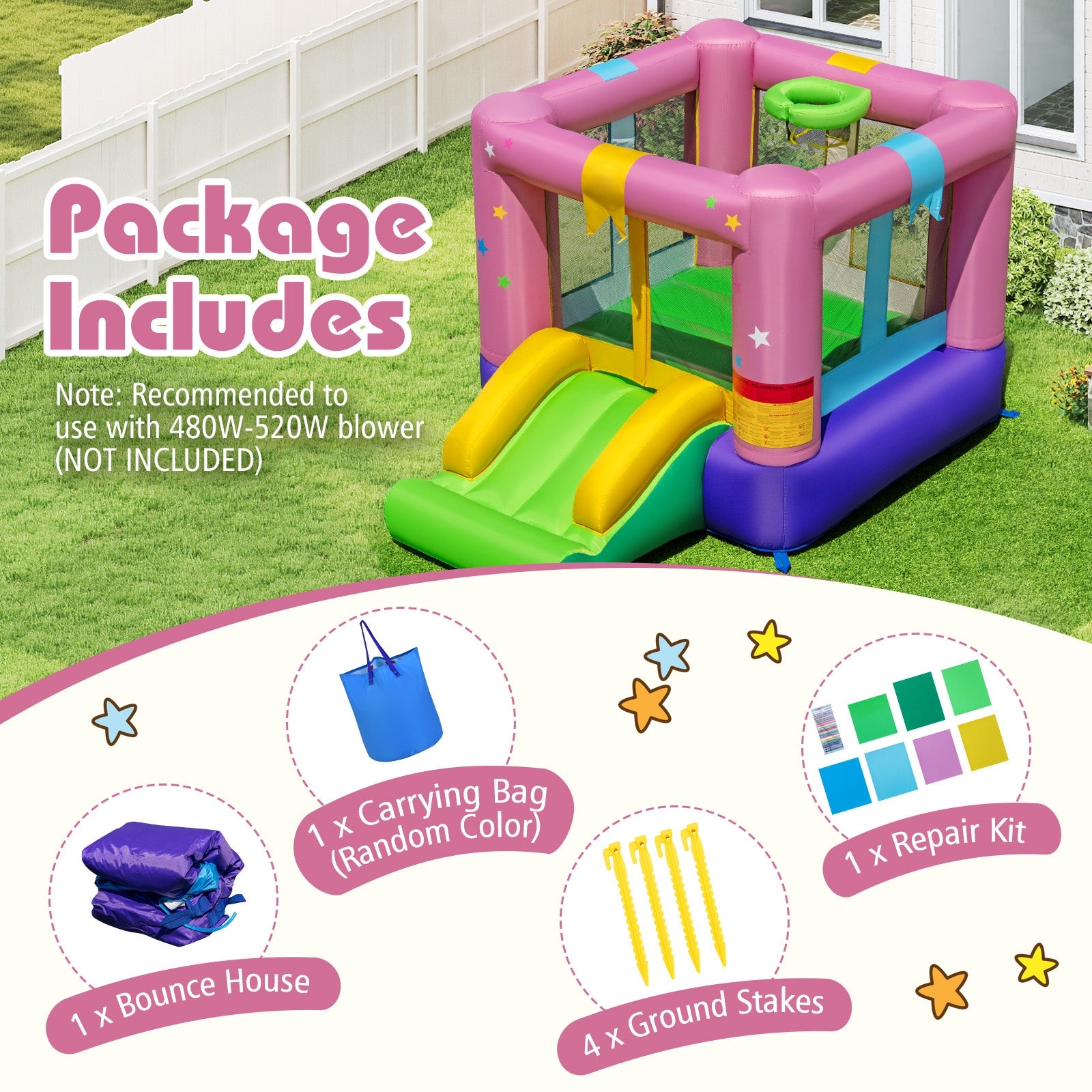 Inflatable Bounce House, Jumping Area, Indoor Outdoor Party Bounce House at Gallery Canada