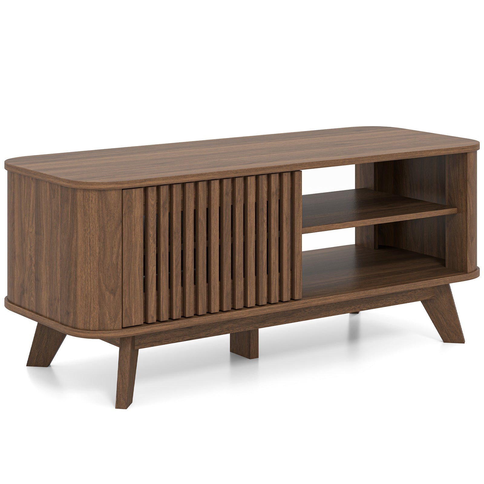 Rectangular Coffee Table With Storage, Adjustable Shelves, Walnut Coffee Tables at Gallery Canada