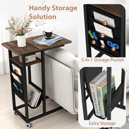 C-Shaped End Table With Charging Station, Retractable Tabletop End & Side Tables at Gallery Canada