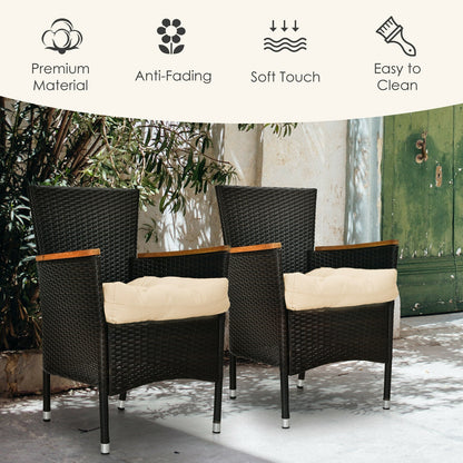 21 Inch x 21 Inch Patio Chair Cushion, Beige Outdoor Furniture Accessories at Gallery Canada