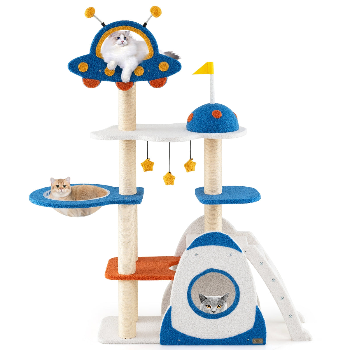 Space Theme Cat Tree, Multi-Level Tower, Sisal Scratching Posts, Multicolor Cat Trees Condos & Scratchers at Gallery Canada
