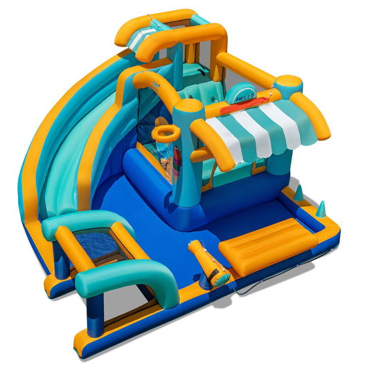 Inflatable Water Slide Bounce House, Kids Jump Castle With Water Cannon Inflatable Water Slides Options at Gallery Canada
