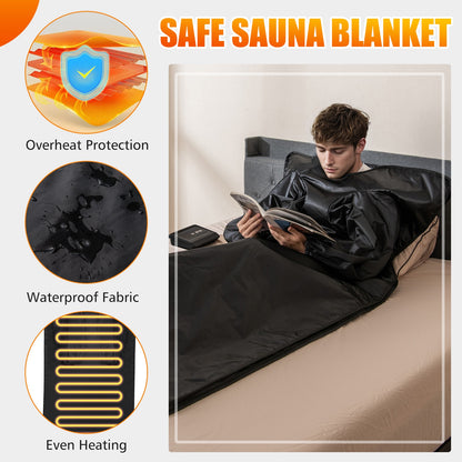 Infrared Sauna Blanket With Arm Sleeves, Carry Bag, Black Sauna at Gallery Canada