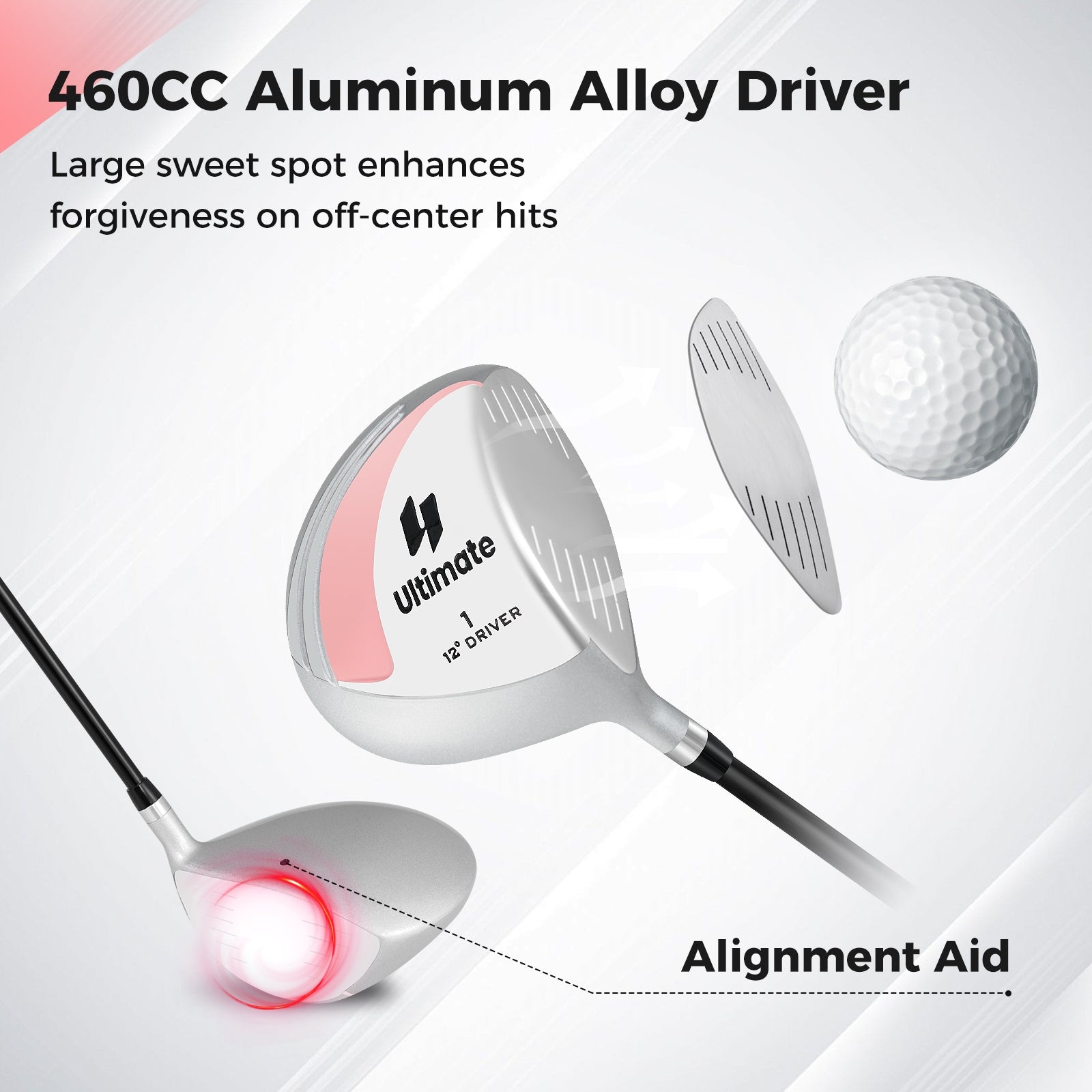 Women's 460CC Driver Golf Club, 12°, Silver Golf at Gallery Canada
