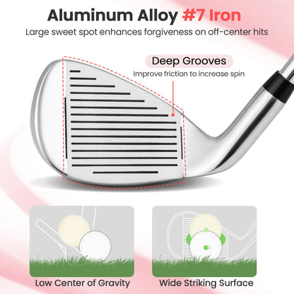 Women's Iron Golf Club, Graphite Shaft, Headcover, Silver Golf at Gallery Canada