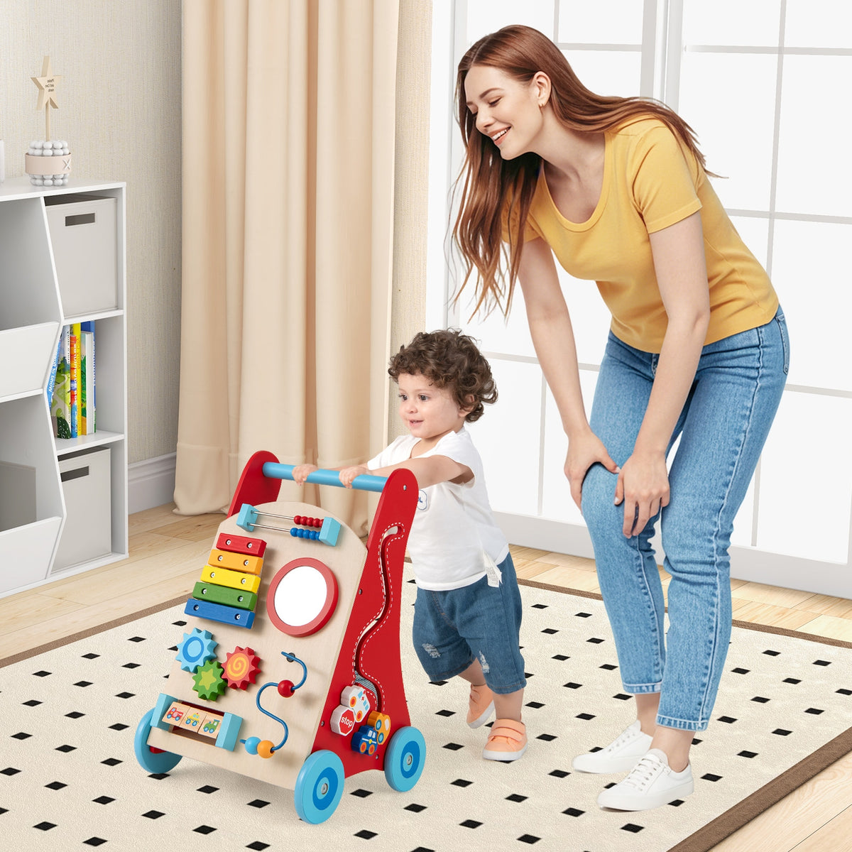 Baby Push Walker With Wheels, 3+ Years, Multicolor Baby Activity at Gallery Canada