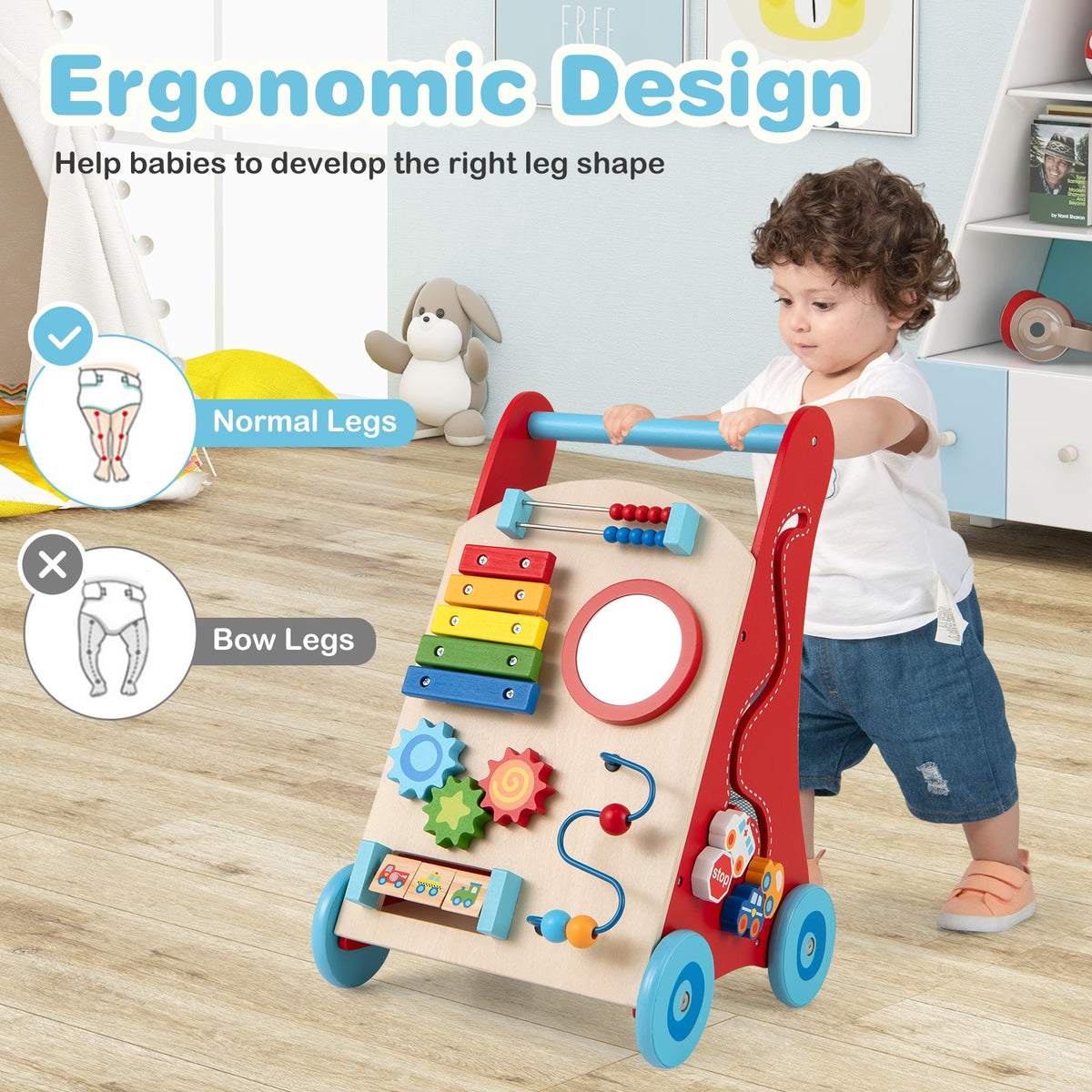 Baby Push Walker With Wheels, 3+ Years, Multicolor Baby Activity at Gallery Canada