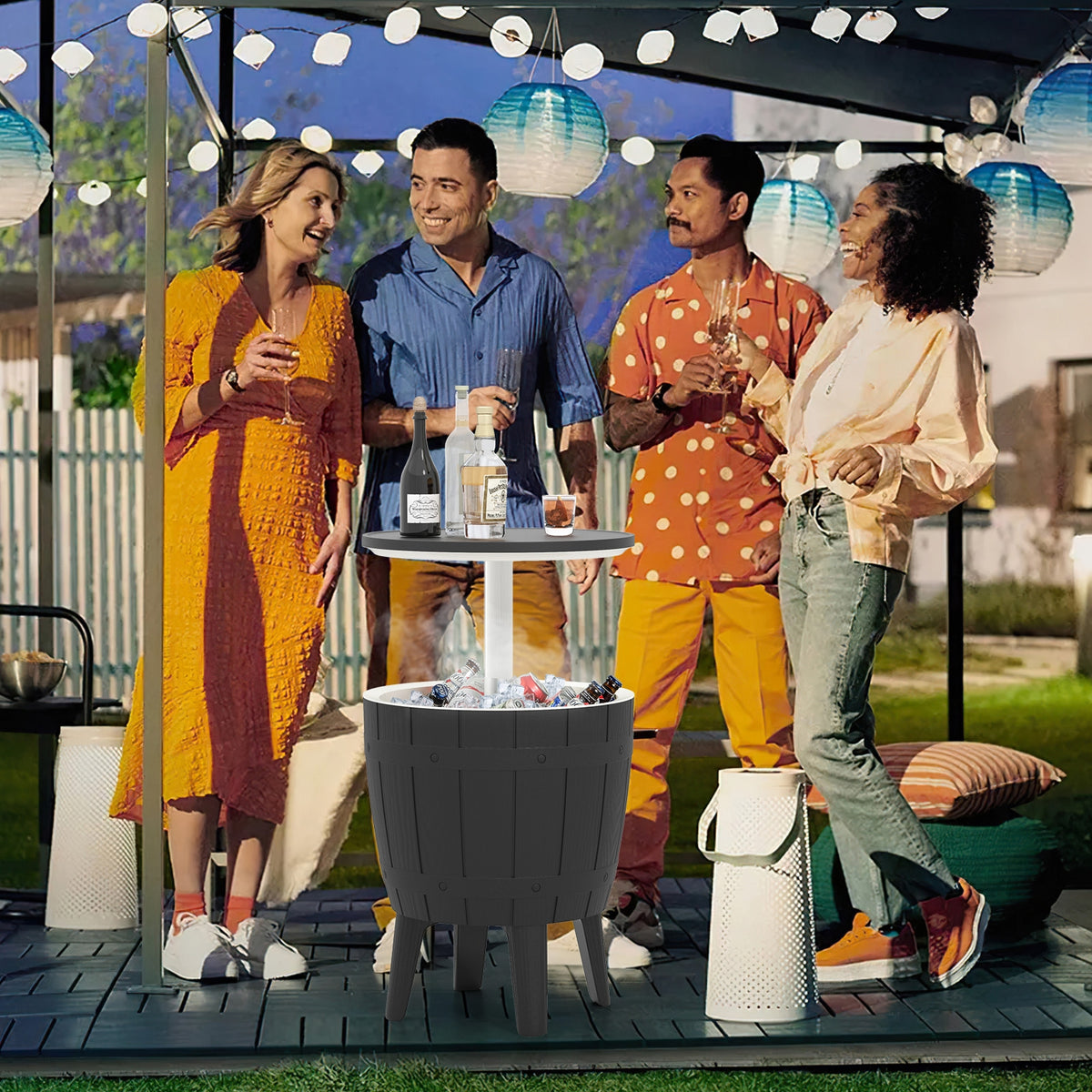 10 Gallon Cooler Bar Table, Outdoor Coffee Table Ice Bucket, Black Coolers at Gallery Canada