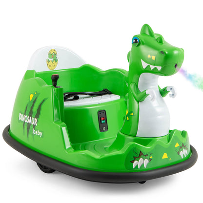 12V Bumper Car With Spray, Remote Control, For Toddlers 2-5, Green Powered Ride On Toys Green at Gallery Canada