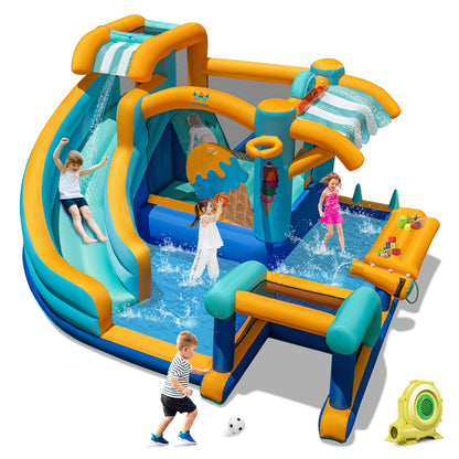Inflatable Water Slide Bounce House, Kids Jump Castle, 735W Blower Inflatable Water Slides at Gallery Canada
