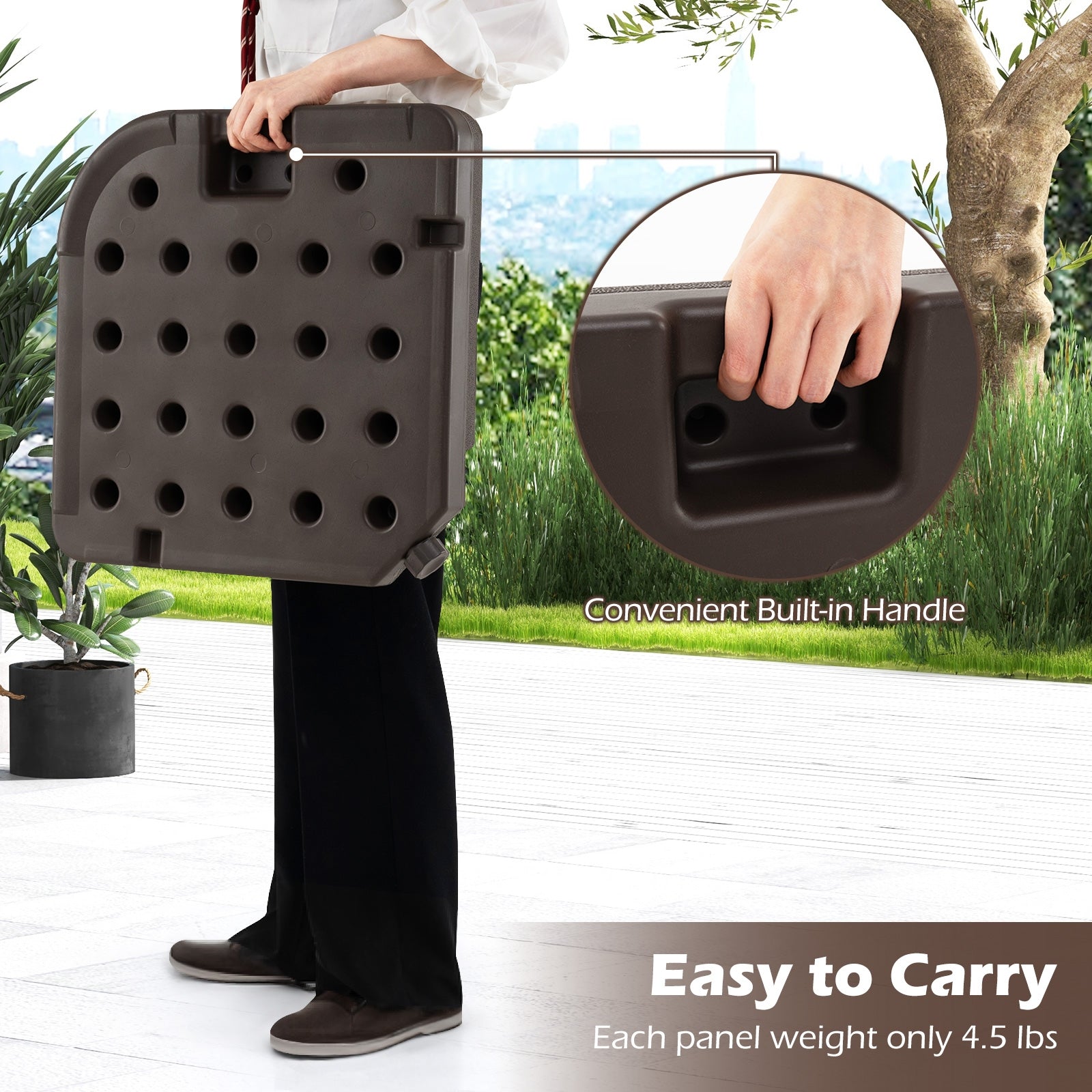 20 Inch Water Filled Patio Umbrella Base, Coffee Outdoor Umbrella Bases at Gallery Canada