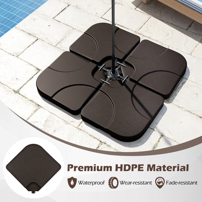 20 Inch Water Filled Patio Umbrella Base, Coffee Outdoor Umbrella Bases at Gallery Canada
