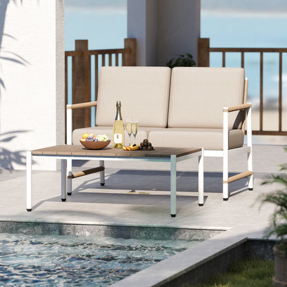 Patio Loveseat Sofa With Coffee Table Set, Gray Patio Conversation Sets at Gallery Canada