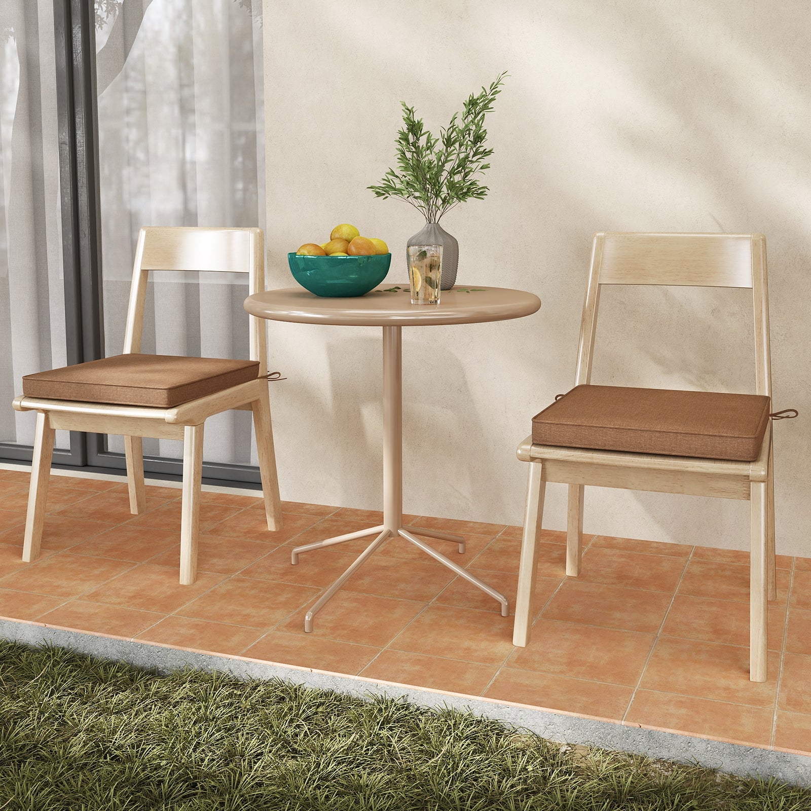Outdoor Chair Cushion Set, Waterproof Fade-Resistant, Brown Outdoor Furniture Accessories at Gallery Canada